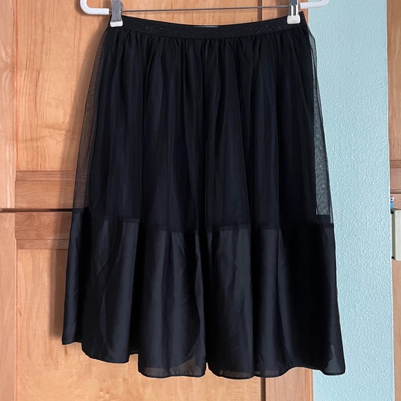Lovely Sheer Fully Lined Black Skirt Size M NWT - Picture 2 of 8